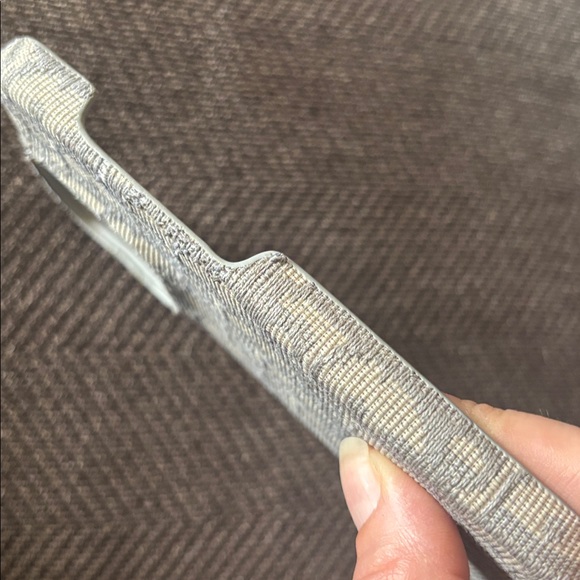 Dior embroidered monogram  Gray Phone Case pro 15 and 16 - Picture 4 of 5